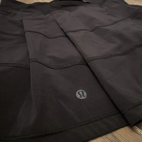Lululemon Women Solid Black Pace Rival Skirt 4-way Stretch Golf Skort Sz 6 Gym - Picture 3 of 7